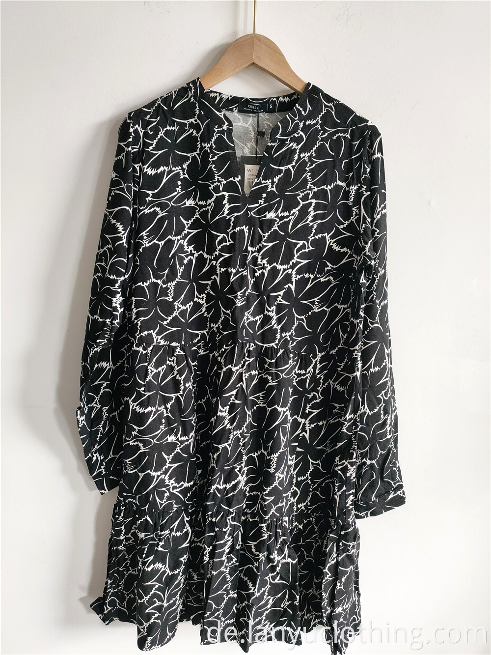 Black Print Dress For Ladies